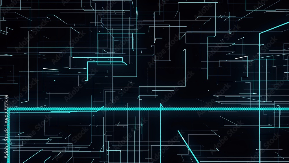 Fototapeta premium Digital abstract data maze