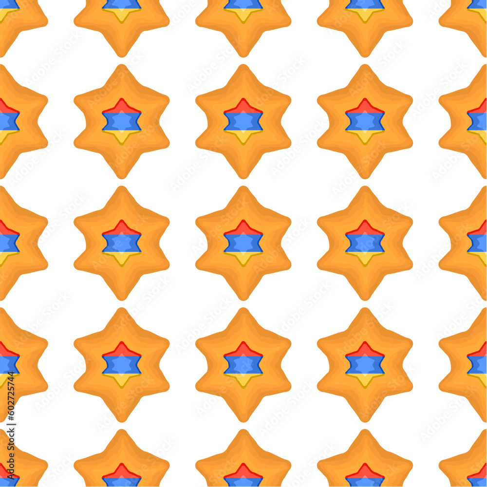 Pattern cookie with flag country Armenia in tasty biscuit Pattern cookie with flag country Armenia in tasty biscuit