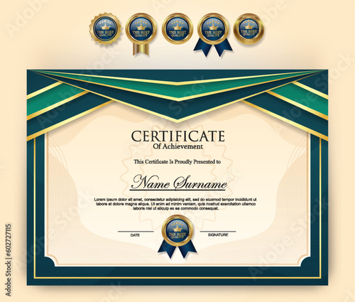 University Seminar Certificate Template and best quality batch design set