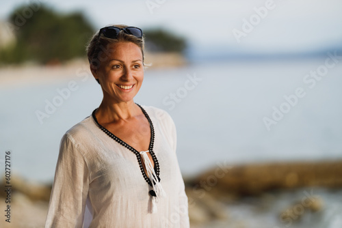Woman Enjoying Beach Time