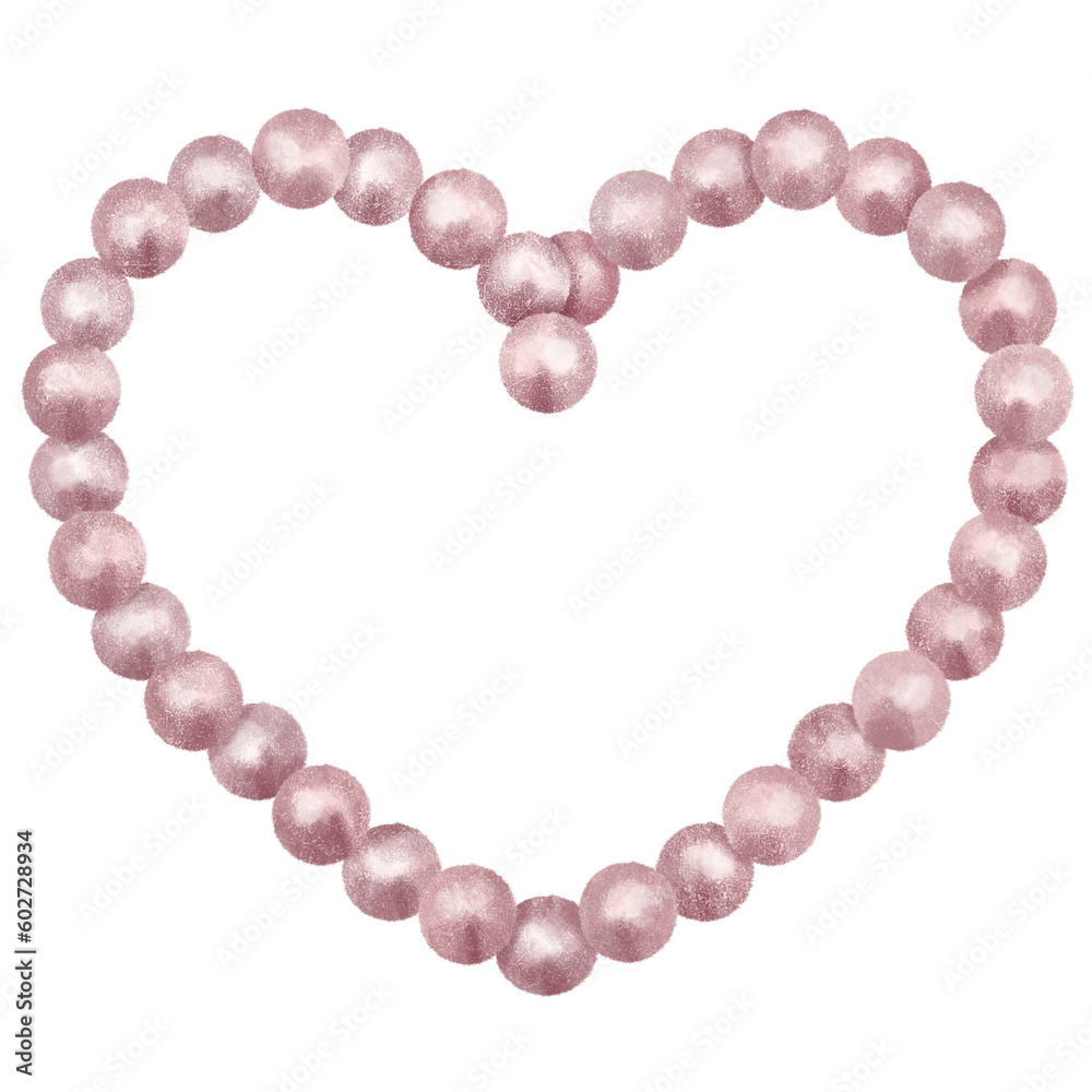 Obraz premium Heart Pink Pearl Frame