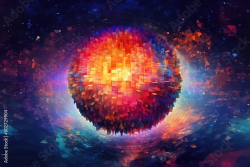 A vibrant, abstract representation of digital transformation. Interconnected data flows, glowing tech symbols, and hands reaching towards a bright future.