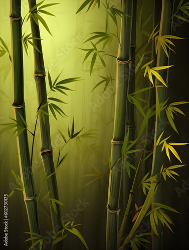 bamboo forest background. Generative AI. 