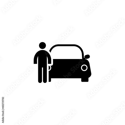 Car dealer icon isolated on transparent background