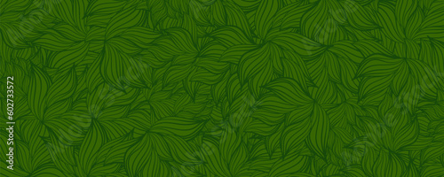Abstract dark green leaf floral flower pattern vector background illustration