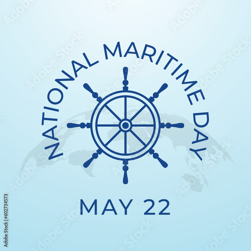 national maritime day design template for celebration. national maritime day vector illusration. ship wheel vector design. ship wheel illustration.
