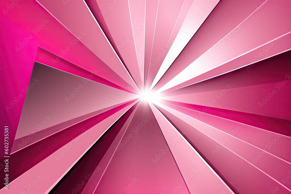 Fototapeta premium Abstract pink background with rays of light