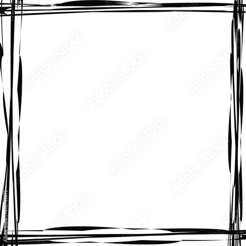 Vector Grunge Frame Black And White