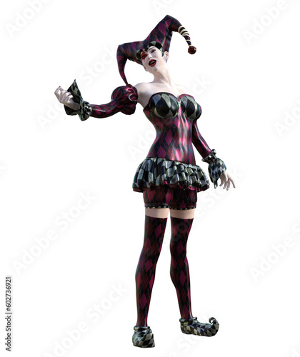 Obraz na płótnie Female Jester Clown