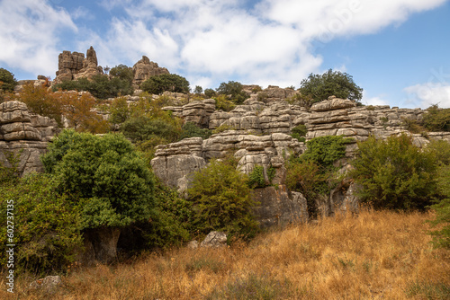 Beautifull exposure of the "El Torcal de Antequera", wich is known for its unusual landforms, and is regarded as one of the most impressive karst landscapes in Europe located in Sierra del Torcal, Ant