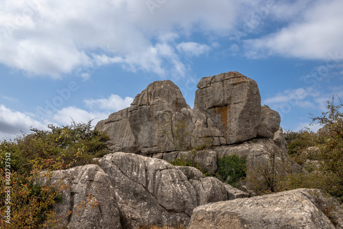 Beautifull exposure of the "El Torcal de Antequera", wich is known for its unusual landforms, and is regarded as one of the most impressive karst landscapes in Europe located in Sierra del Torcal, Ant © Paulo