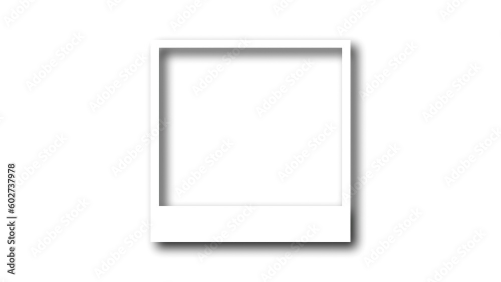 Simple photo frame are in space, 3d render computer generated background for web creative Simple photo frame are in space, 3d render computer generated background for web creative