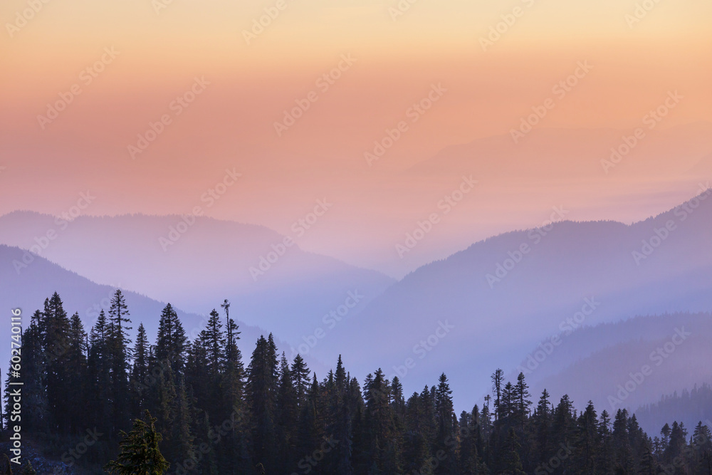 Mountains silhouette Mountains silhouette