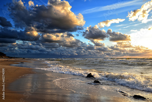 Sandy beach by the sea