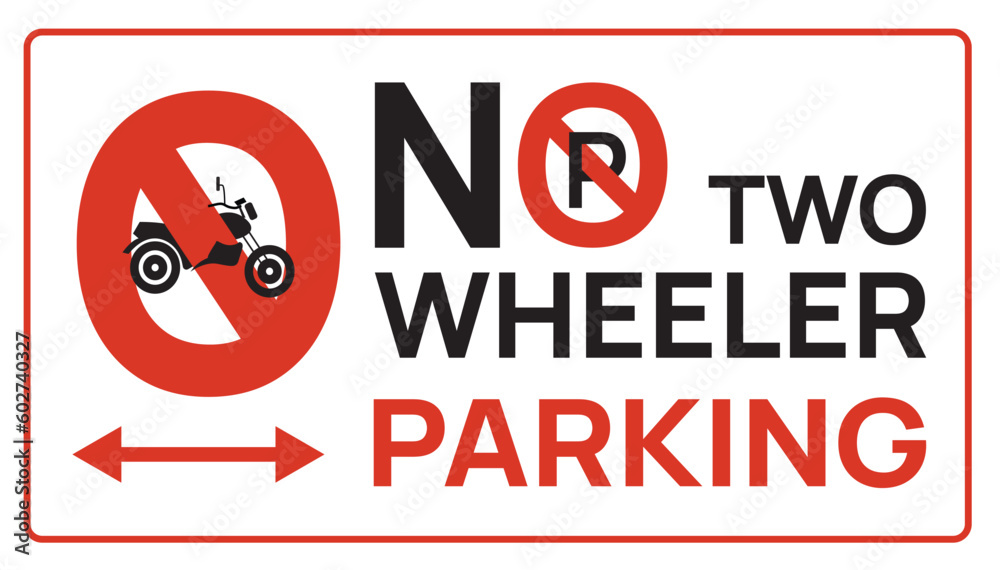 No parking sign. no access to four wheeler, three wheeler, two wheeler. Building entrance area. No parking in front of gate. Sign board for vehicle entry and exit. Cars, auto and motorcycles symbol. No parking sign. no access to four wheeler, three wheeler, two wheeler. Building entrance area. No parking in front of gate. Sign board for vehicle entry and exit. Cars, auto and motorcycles symbol.