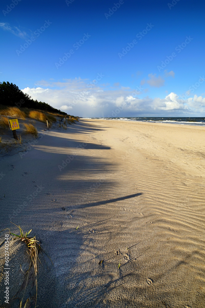 Sandy beach by the sea