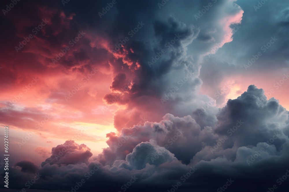 sunset in the clouds-Ai