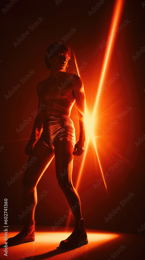 Photo realistic illustration of a cyberpunk guy, synthwave club. Anatomy and lighting reference. Generative AI. Photo realistic illustration of a cyberpunk guy, synthwave club. Anatomy and lighting reference. Generative AI.