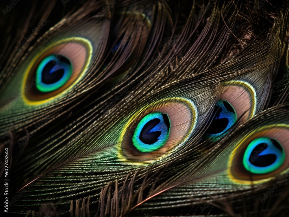 Obraz premium Painted Skies in a Peacock's Feather