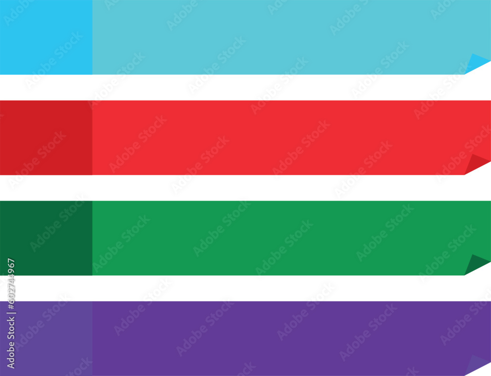 Naklejka premium set of colorful banners illustration