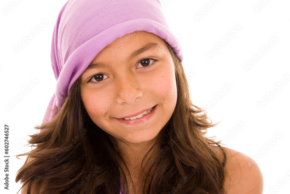 Portrait of a young girl isolated on white Portrait of a young girl isolated on white