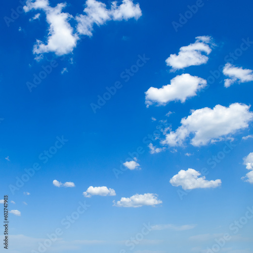 Blue sky with light clouds.