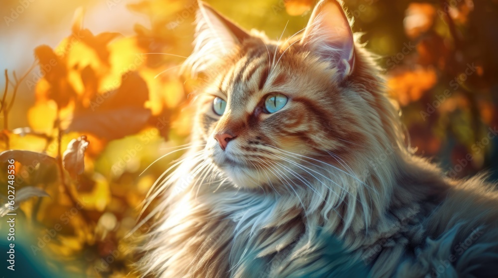 cat in vibrant colors