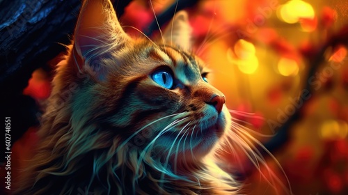 cat in vibrant colors © Andrus Ciprian