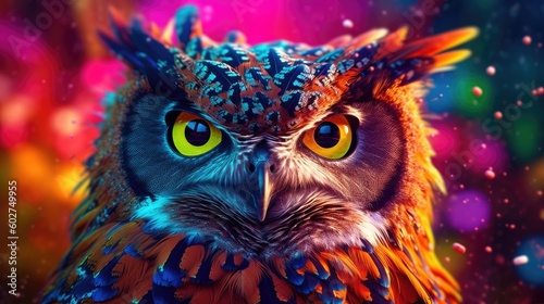 owl in vibrant colors © Andrus Ciprian