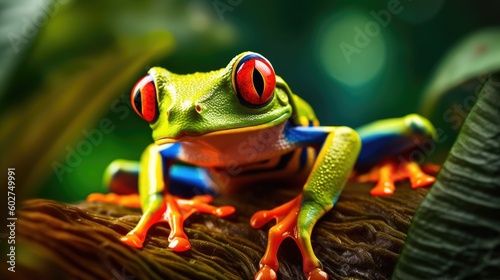 Red Eyed Tree Frog in vibrant colors