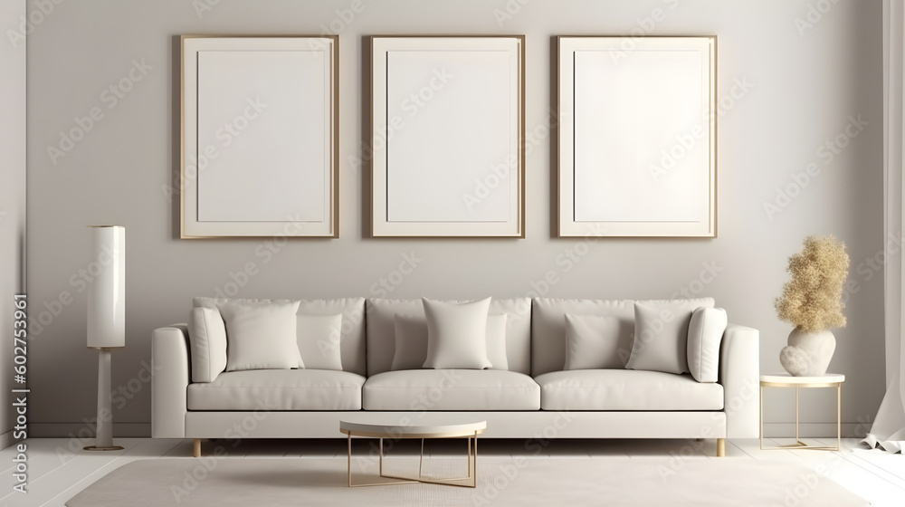 Minimalist Interior of modern interior desige 3D rendering, generative ai Minimalist Interior of modern interior desige 3D rendering, generative ai