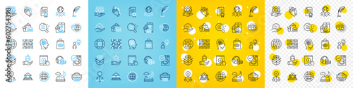 Vector icons set of Skin condition, Taxi and Global business line icons pack for web with Global insurance, Group people, Court building outline icon. Best buyers, Globe, Stress pictogram. Vector