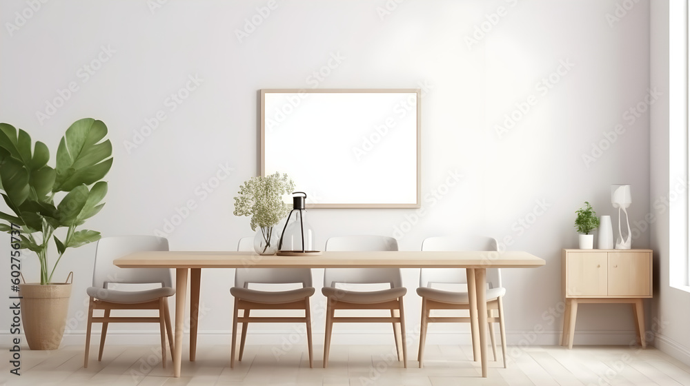 Minimalist Interior of modern interior desige 3D rendering, generative ai Minimalist Interior of modern interior desige 3D rendering, generative ai
