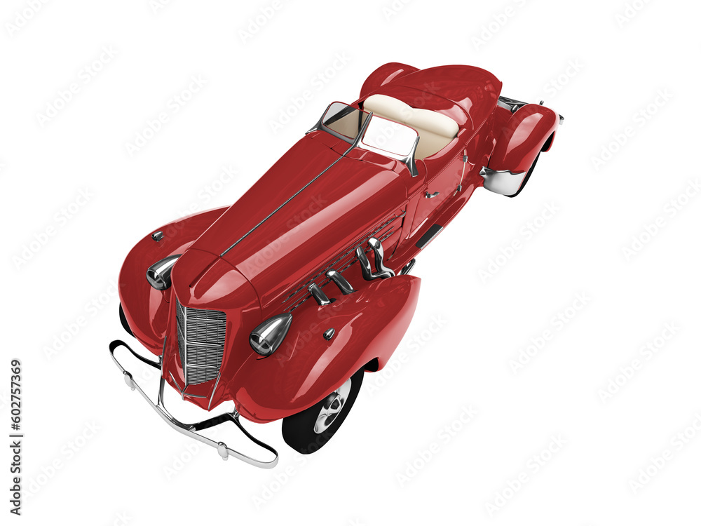Naklejka premium isolated vintage car on a white background