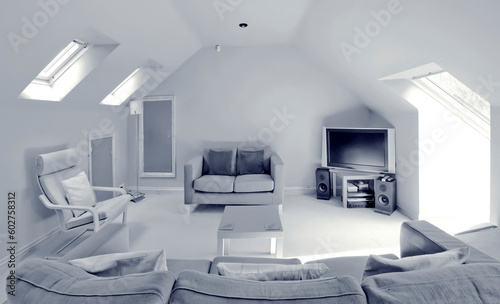 lounge area in newly restored rebuilt house © Designpics