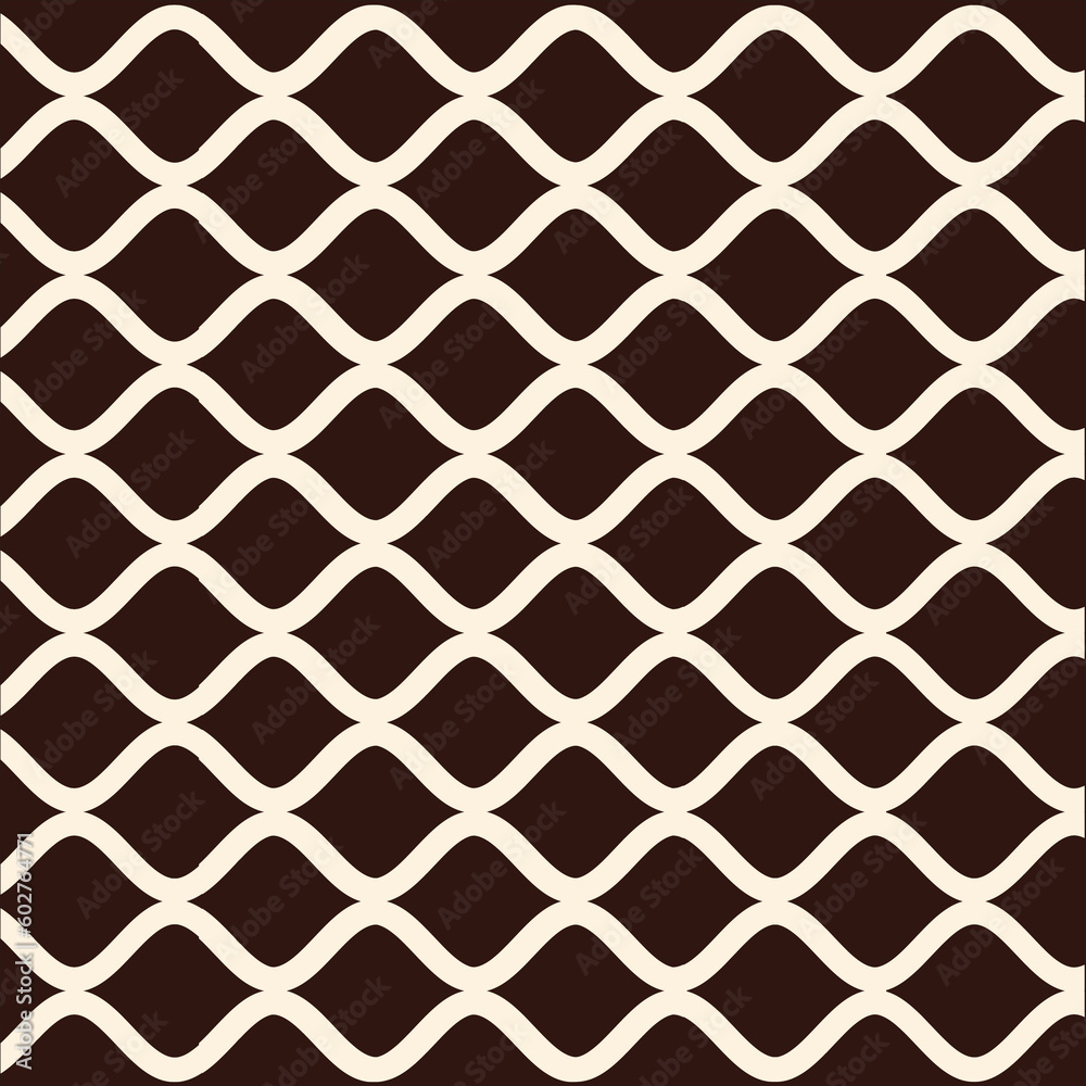 Fototapeta premium curved lines white on a brown background