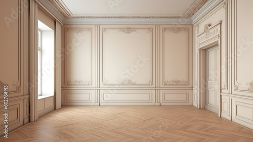 Minimalist Interior of modern interior desige 3D rendering, generative ai