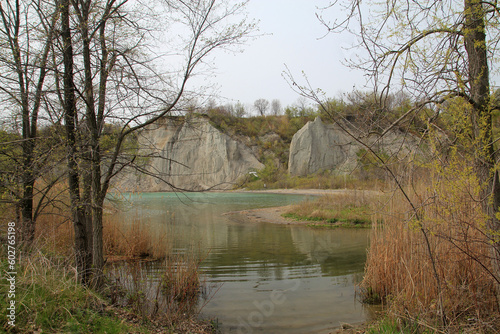 Photos Spring landscape with lake and bluffs