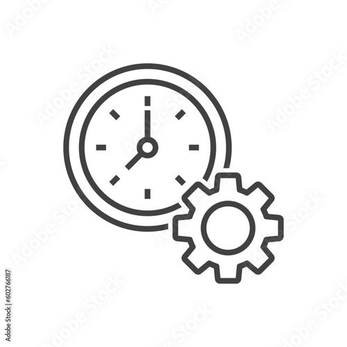 Clock Management Icon - Time Settings Icon