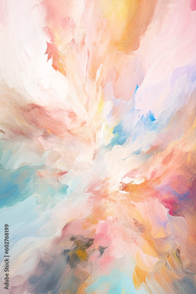 Pastel abstract background. Watercolor colorful texture. Generative AI.