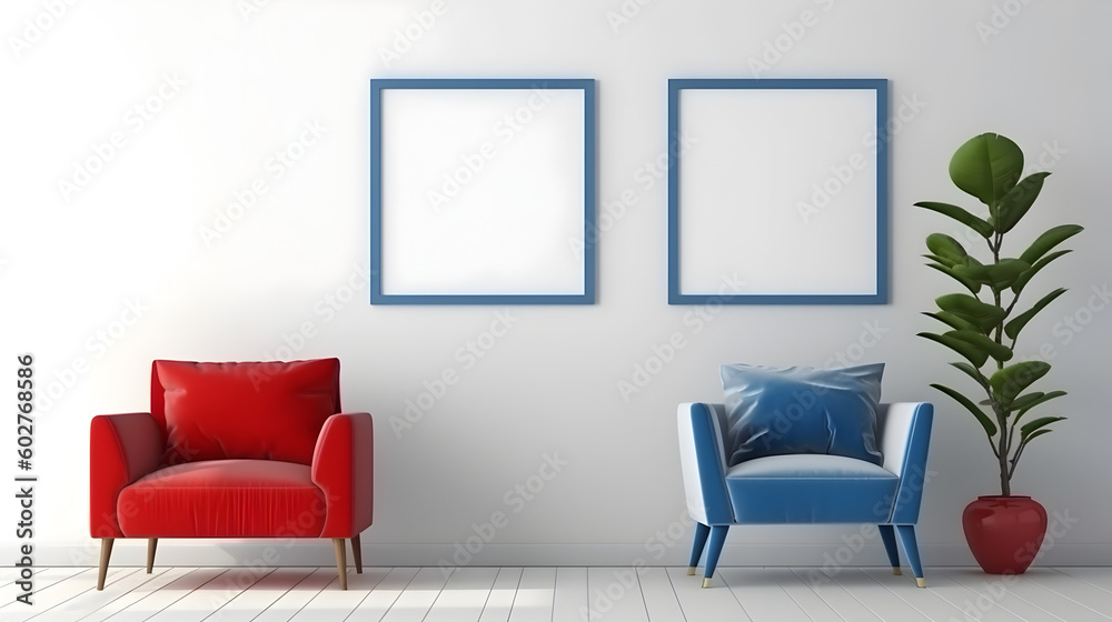 Minimalist Interior of modern interior desige 3D rendering, generative ai Minimalist Interior of modern interior desige 3D rendering, generative ai