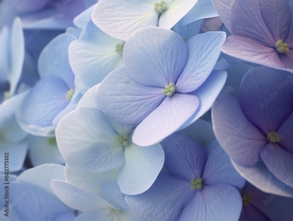 Fresh blue hydrangea flowers, close-up. Fresh blue hydrangea flowers, close-up.