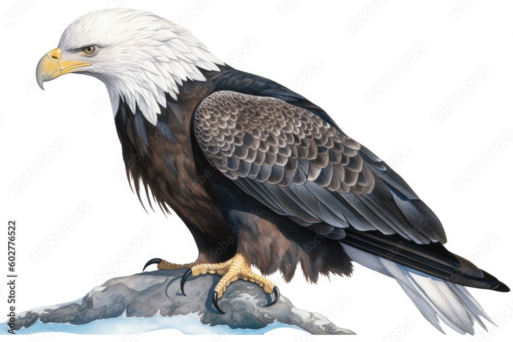 an eagle perched on a rocky outcrop Generative AI an eagle perched on a rocky outcrop Generative AI