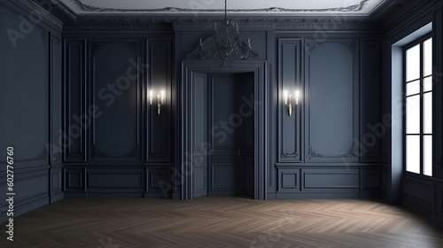 Minimalist Interior of modern interior desige 3D rendering  generative ai