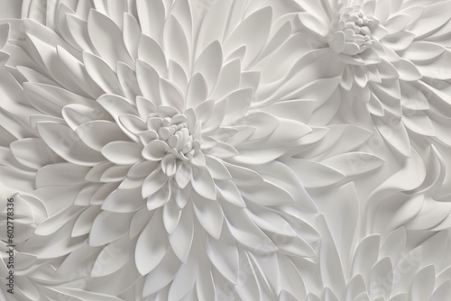detailed close-up of a white flower growing on a wall Generative AI