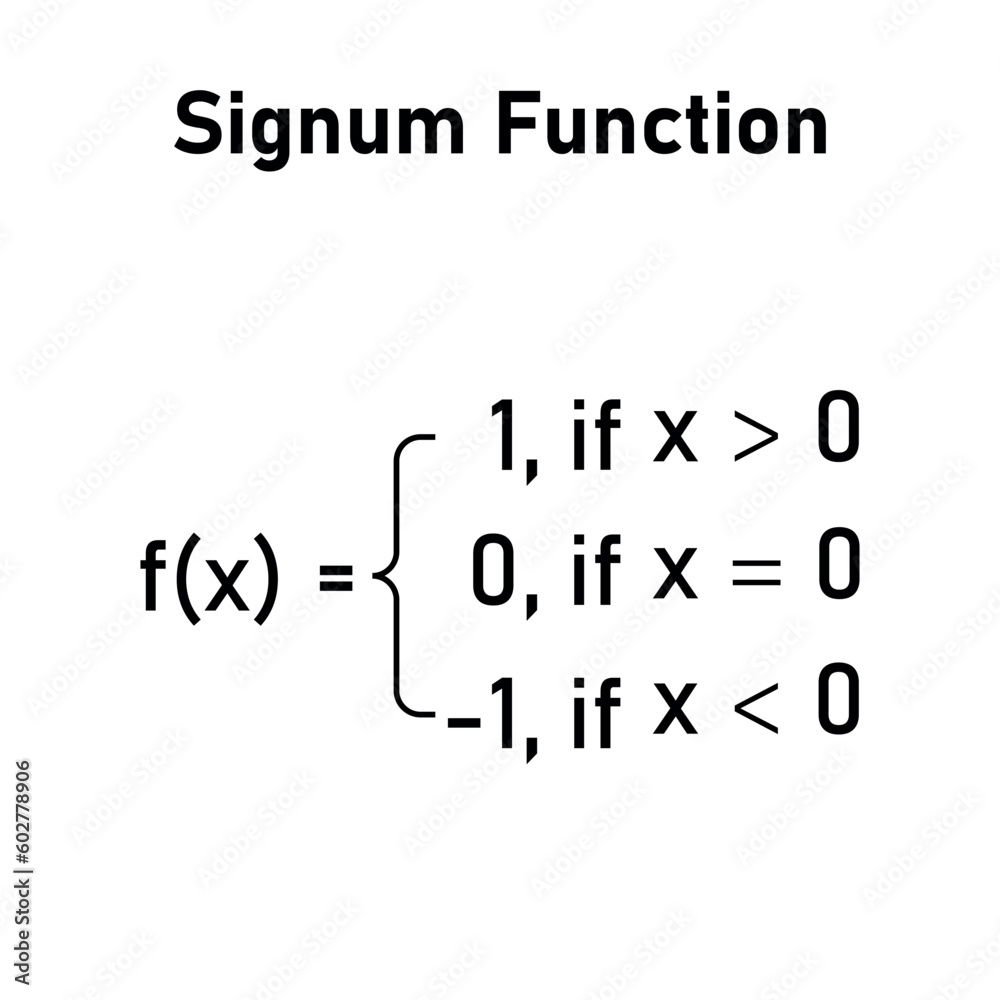 Signum function formula domain and range. Mathematics resources for
