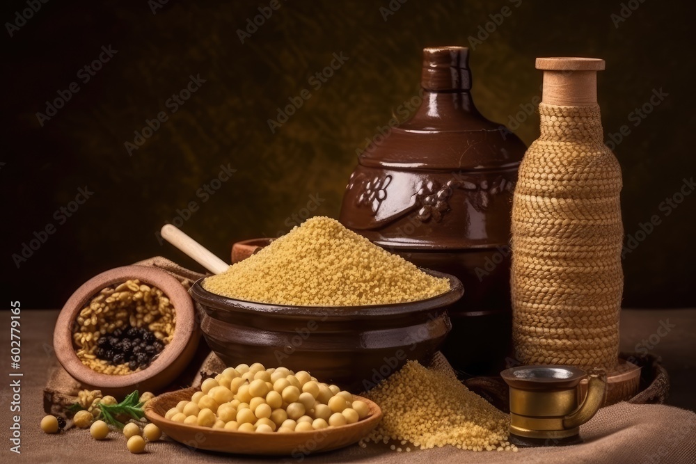 banquet table with a variety of delicious food Generative AI
