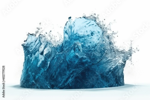 an iceberg with splashing water Generative AI