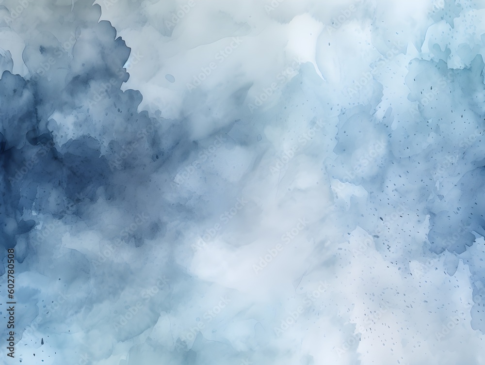 Fototapeta premium Pale Blue Background with Watercolor Wash Effect, AI Generated Image