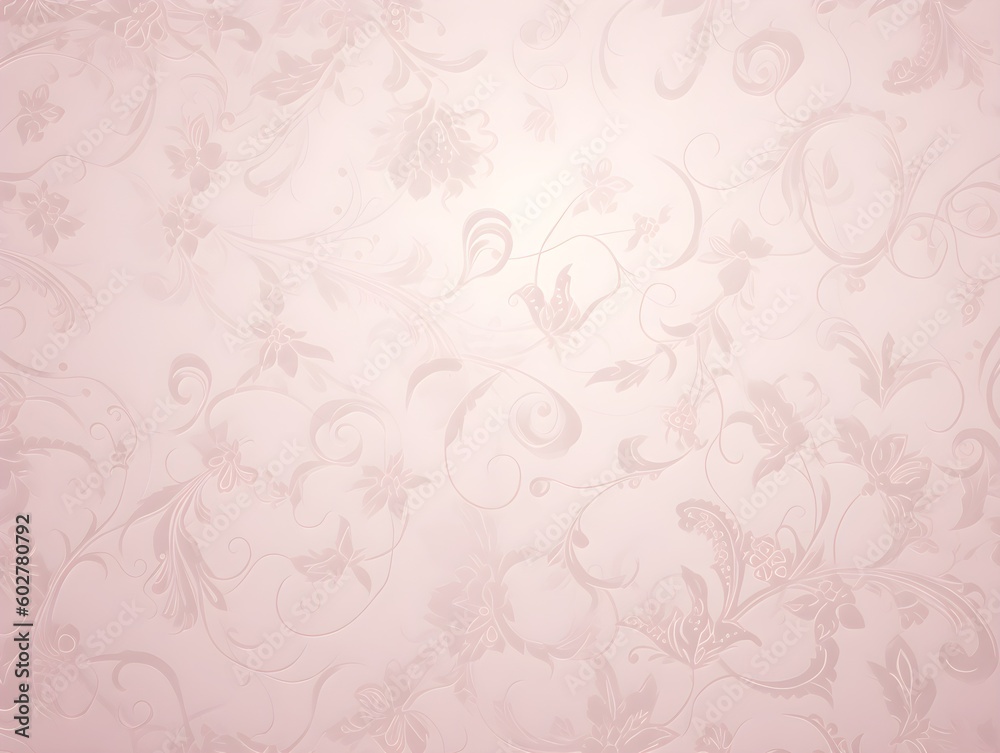 Pale Pink Background with Subtle Floral Pattern, AI Generated Image Pale Pink Background with Subtle Floral Pattern, AI Generated Image
